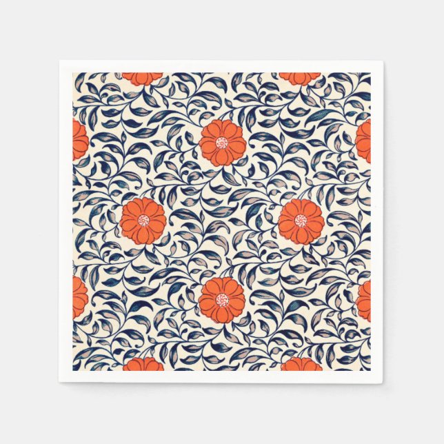 Ornamental Floral Pattern Napkins (Front)