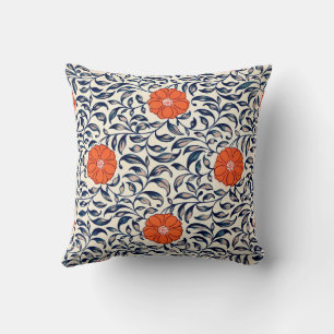 Ornamental Floral Pattern Throw Pillow