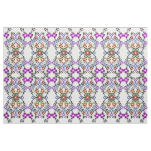 ornamental flowers fabric