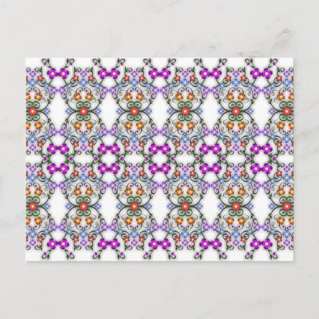 ornamental flowers postcard (Front)