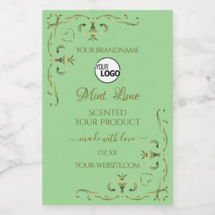 Ornamental Gold Corners Sage Product Labels Logo