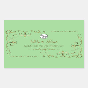 Ornamental Gold Corners Sage Product Labels Logo