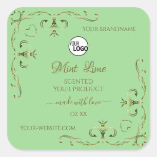 Ornamental Gold Corners Sage Product Labels Logo