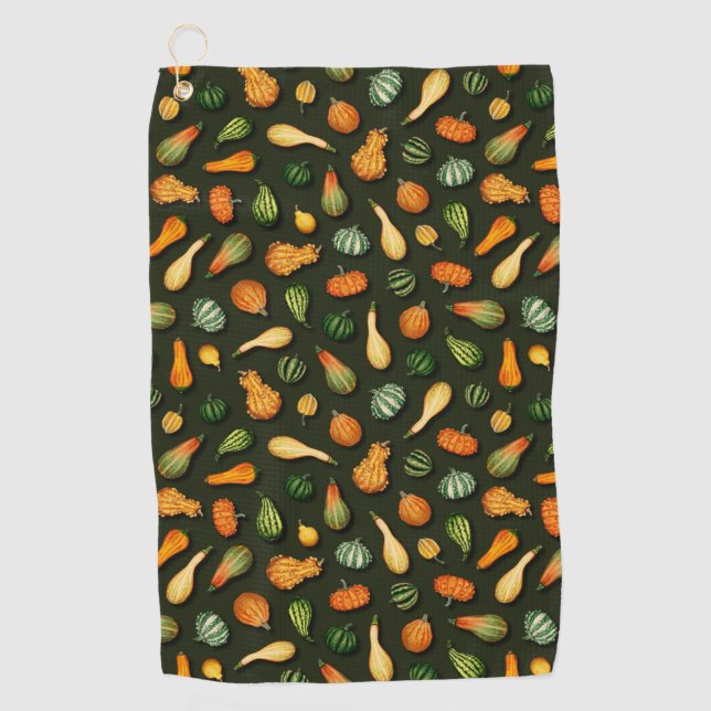 Ornamental Gourds for Autumn, Fall, Thanksgiving Golf Towel (Front)