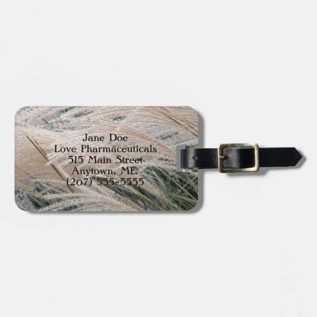 Ornamental Grass Double-Sided Luggage Tag (Front Horizontal)