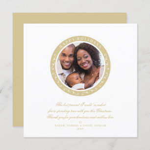 Ornamental Happy Holidays Classic Christmas Photo