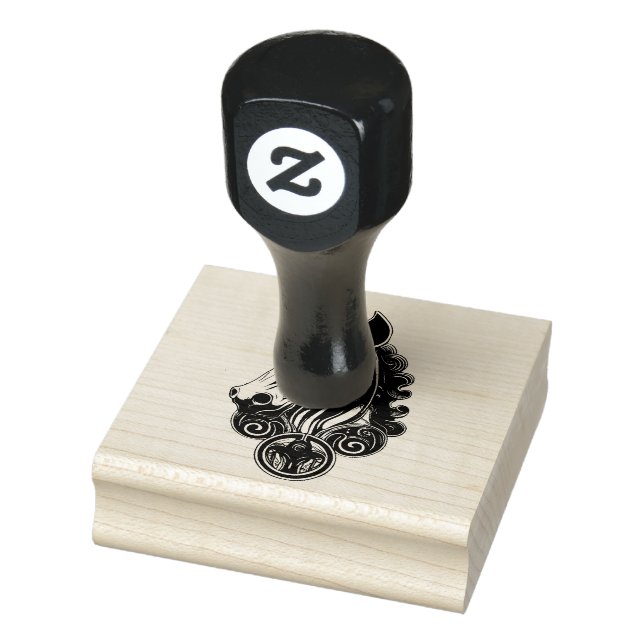 ornamental horse abstarct  rubber stamp (Stamp)