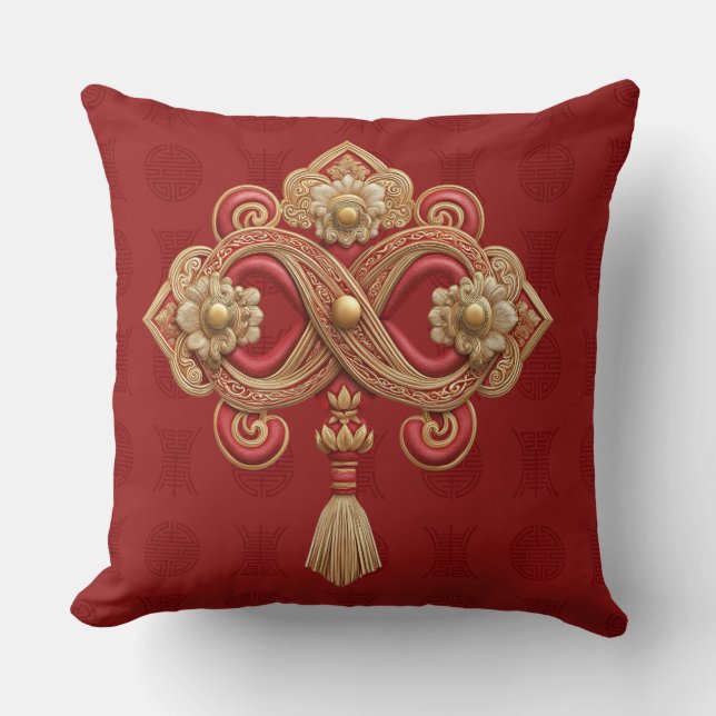 Ornamental Infinity Throw Pillow (Front)