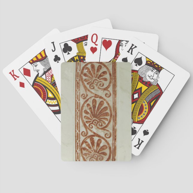 Ornamental Mediterranean Brown Border Poker Cards (Back)