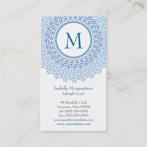 Ornamental Monogram Business Card