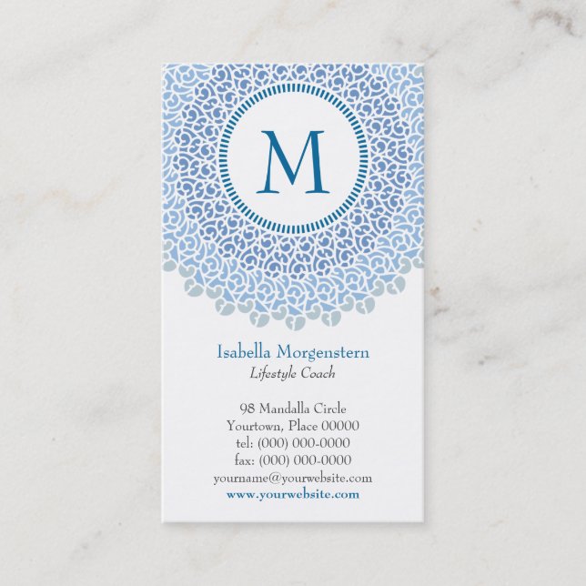 Ornamental Monogram Business Card (Front)
