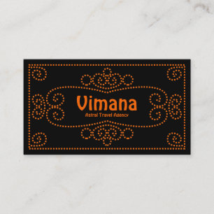 Ornamental - Orange on Black Business Card