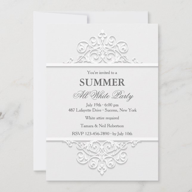 Ornamental Panels Invitation (Front)