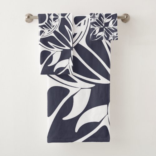 Ornamental pattern abstract elegant design bath towel set