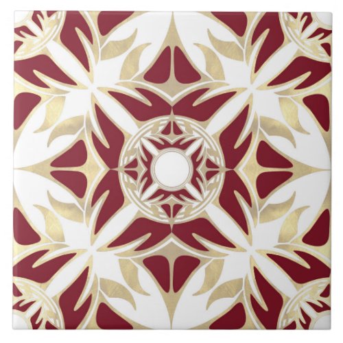 Ornamental pattern abstract elegant design ceramic tile