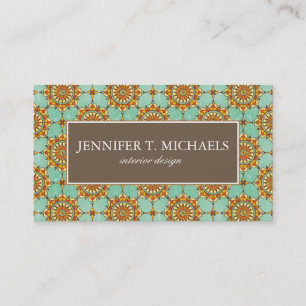 Ornamental pattern business card