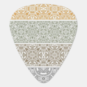 Ornamental pattern guitar pick
