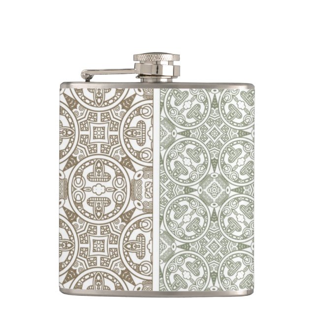 Ornamental pattern hip flask (Front)