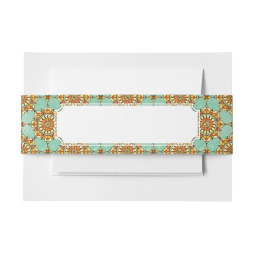 Ornamental pattern invitation belly band