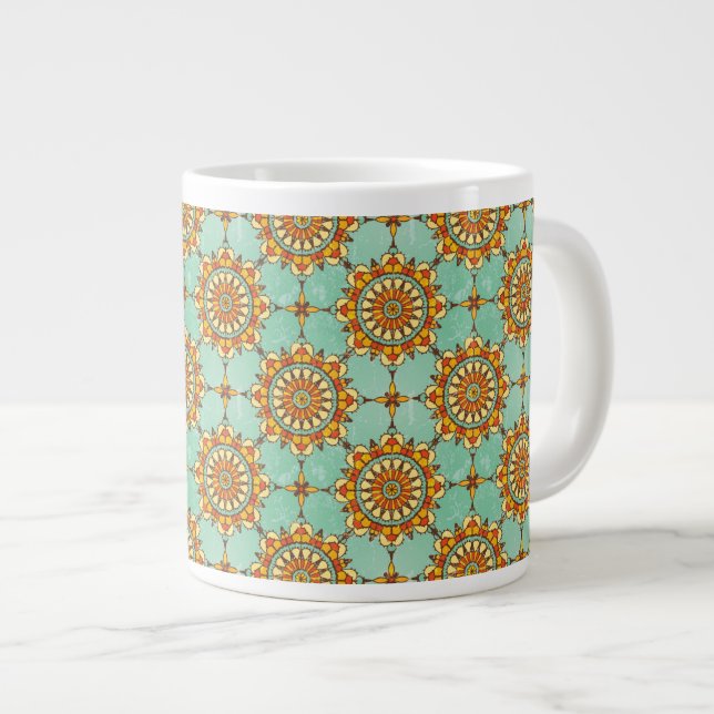 Ornamental pattern large coffee mug (Front Right)