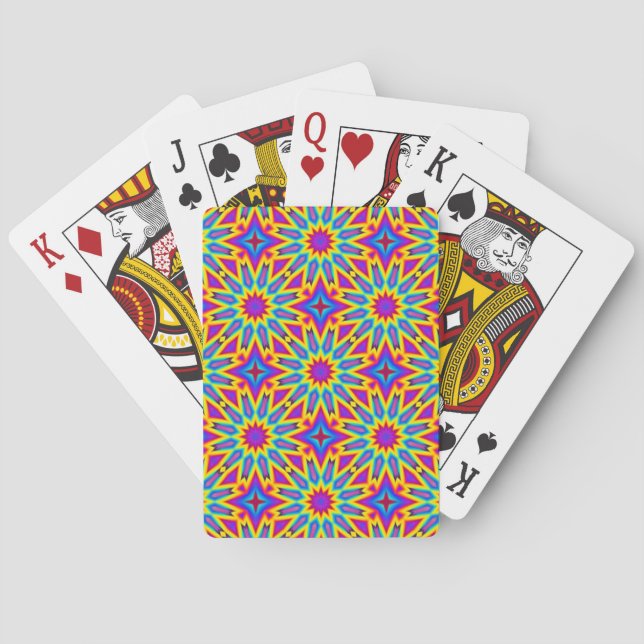 Ornamental pattern, multicolored, poker cards (Back)