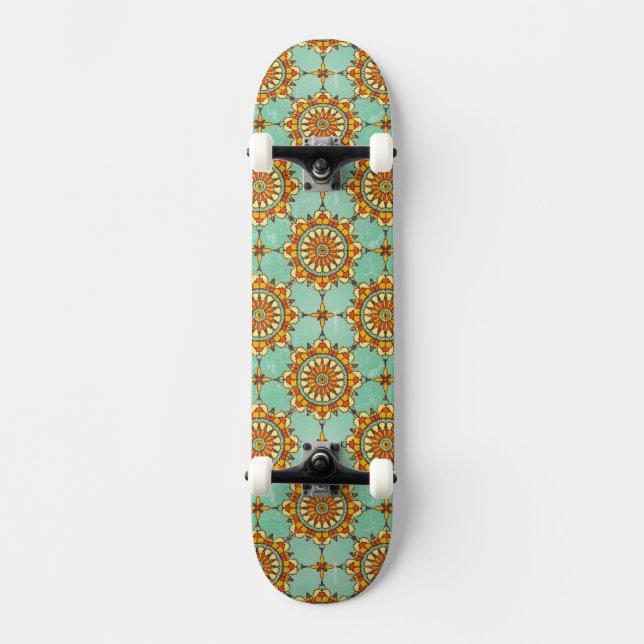 Ornamental pattern skateboard deck (Front)