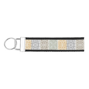 Ornamental pattern wrist keychain