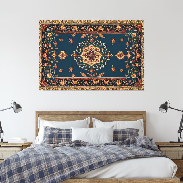 Ornamental Persian Canvas Print (Insitu(Bedroom))