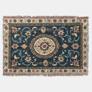 Ornamental Persian Vintage Throw Blanket