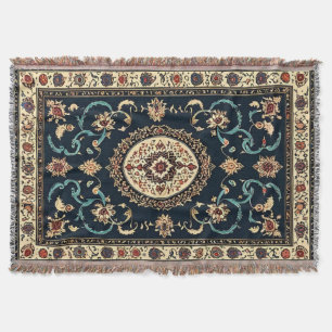 Ornamental Persian Vintage Throw Blanket