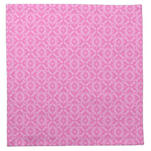 Ornamental Pink Damask Breast Cancer Awareness Cloth Napkin