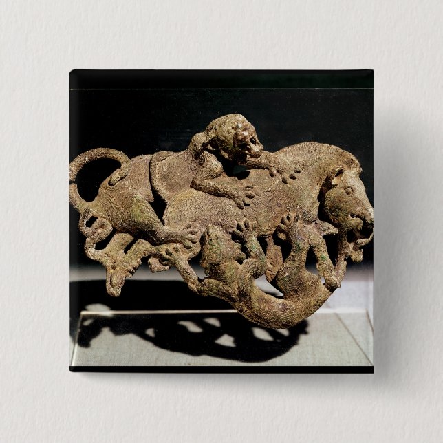 Ornamental plaque depicting a wild boar button (Front)