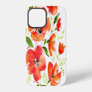 Ornamental Poppy Watercolor: Isolated Bouquet iPhone 12 Case
