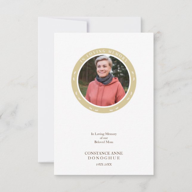 Ornamental Remember Dear One Passed Away Funeral Invitation (Front)