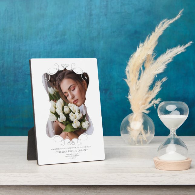 Ornamental Reserved Wedding Seat Tribute Loved One Plaque (Side)