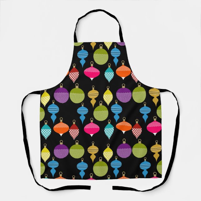 Ornamental Retro Christmas Decorative Ball Apron (Front)