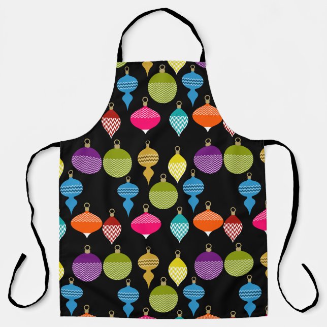 Ornamental Retro Christmas Decorative Ball Apron (Front)