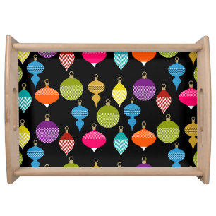 Ornamental Retro Christmas Decorative Ball Serving Tray