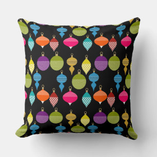 Ornamental Retro Christmas Decorative Ball Throw Pillow