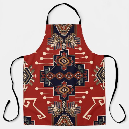 Ornamental Rug Design Vintage Geometric Apron