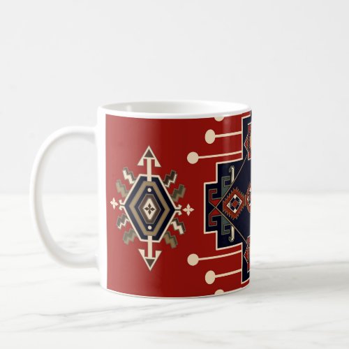 Ornamental Rug Design Vintage Geometric Coffee Mug