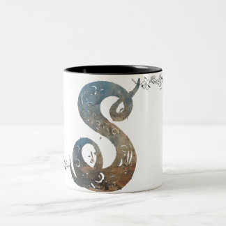 Ornamental Script Letter S Mug