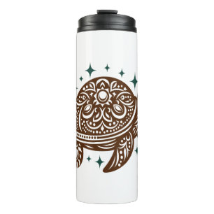 Ornamental Sea Turtle Thermal Tumbler