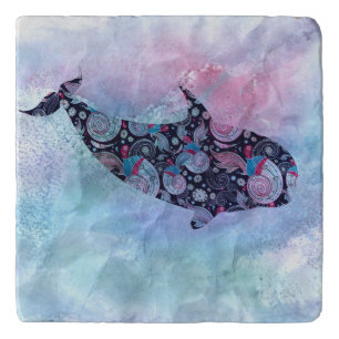 Ornamental Silhouette Whale Trivet