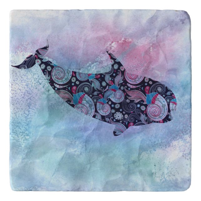 Ornamental Silhouette Whale Trivet (Front)