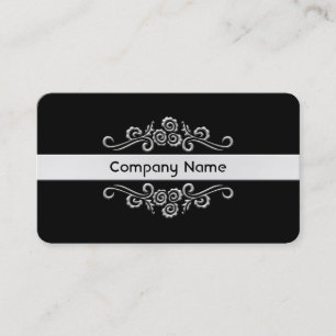 Ornamental - Silver and Black Business Card