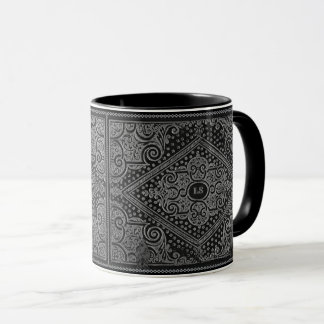 Ornamental Silver-gray w/out Initial(s) Mug