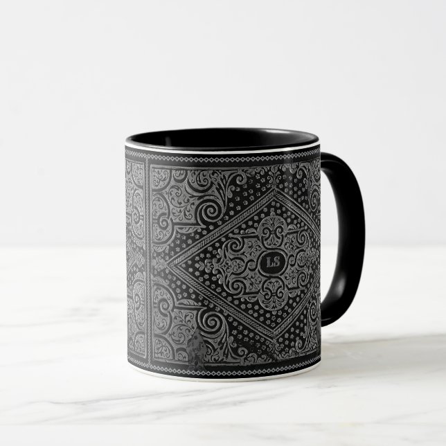 Ornamental Silver-gray w/out Initial(s) Mug (Front Right)