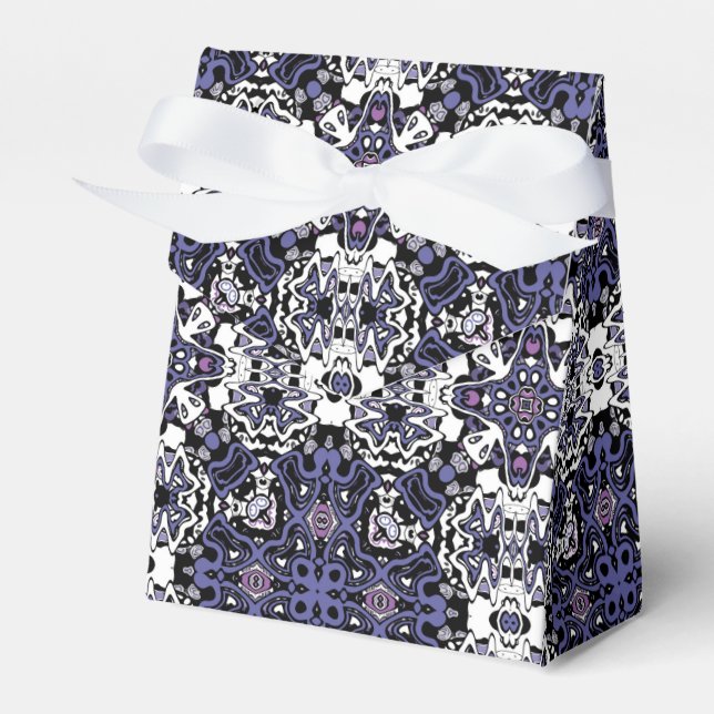 Ornamental style geometric moroccan kaliedoscope favor boxes (Front Side)