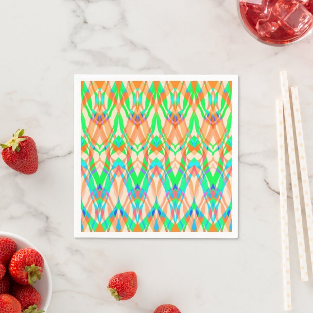 Ornamental style geometric moroccan kaliedoscope m napkins (Insitu)
